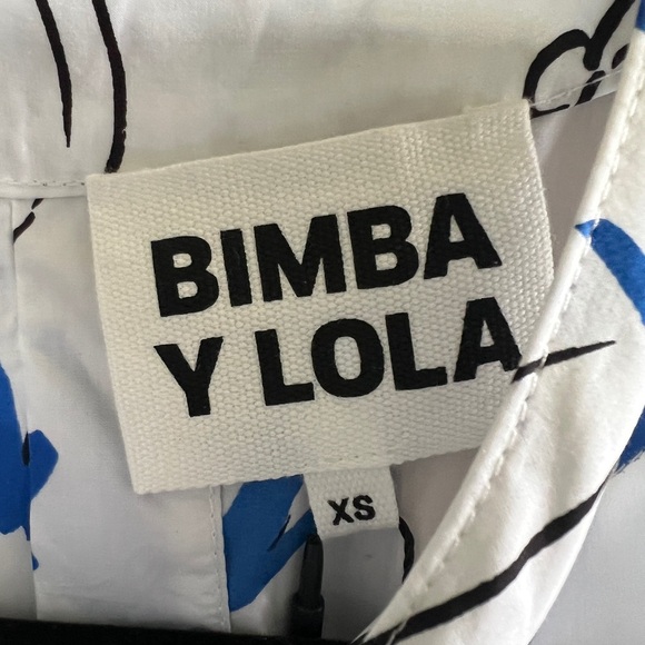 Bimba y Lola- white cotton dress with swimmers- X Small - Picture 7 of 9